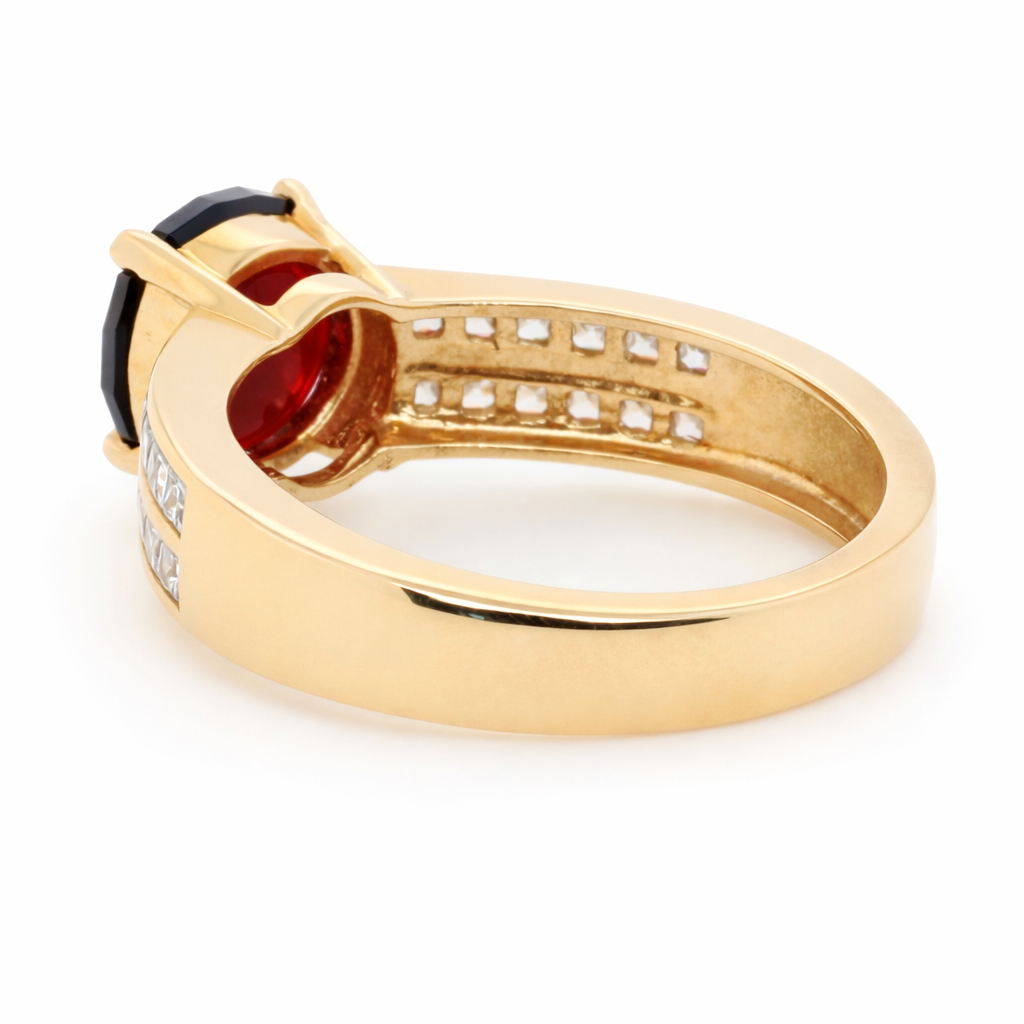 9ct Yellow Gold Australian Harts Range Garnet and CZ