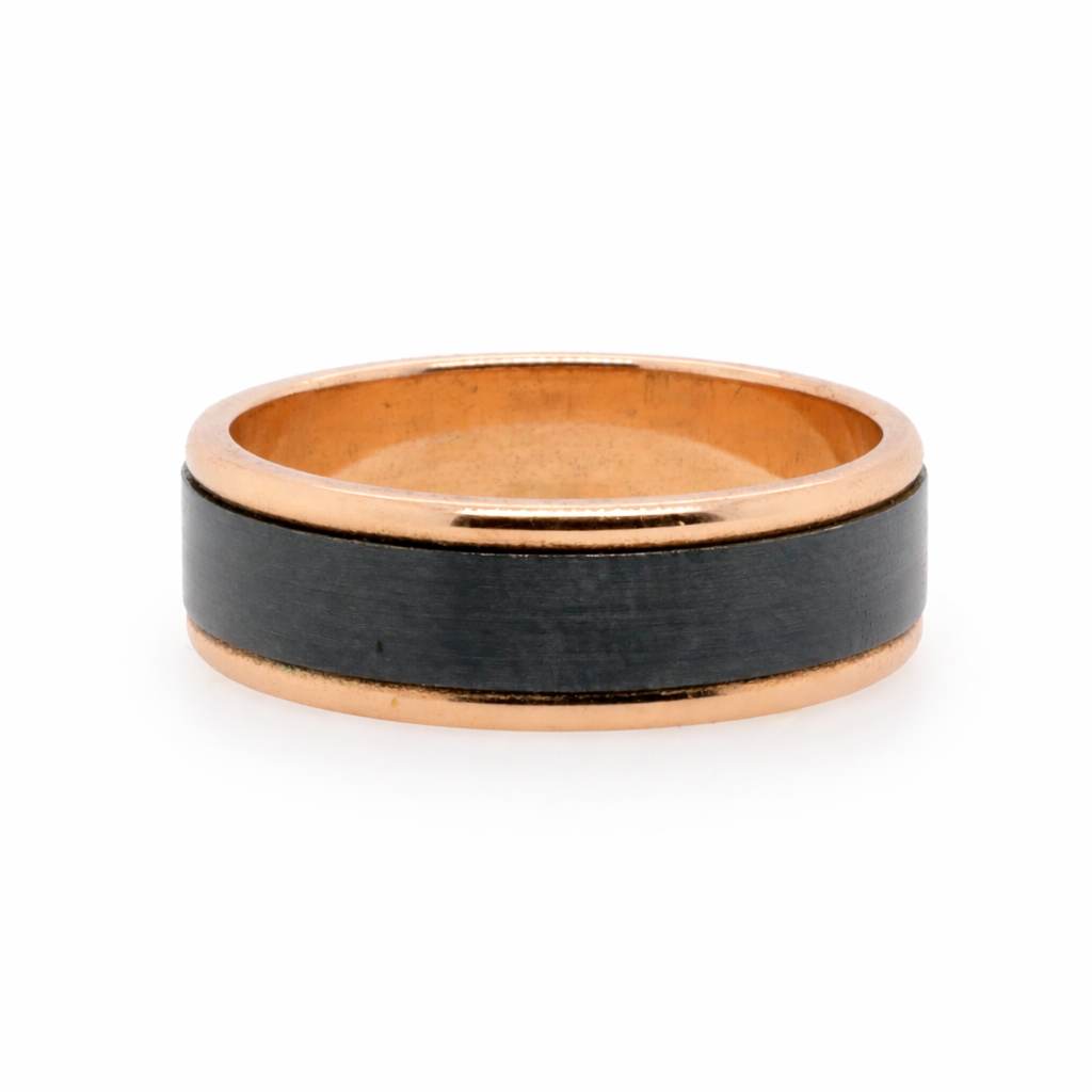 9ct Rose Gold and Zirconium Wedder