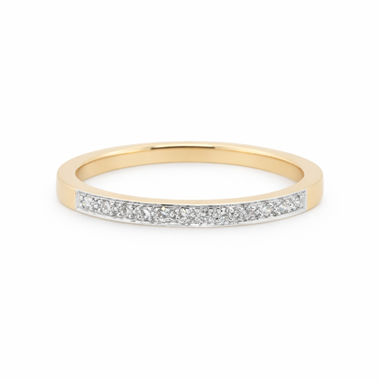 18ct Yellow Gold Natural Diamond Band