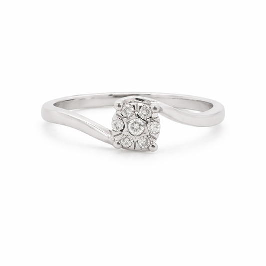 10ct White Gold Diamond Ring