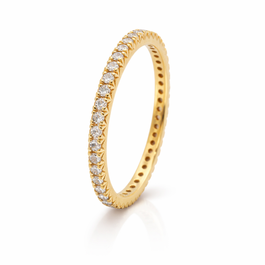 18ct Yellow Gold Handmade Diamond Eternity/Wedder