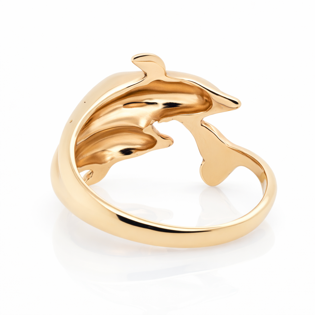 9ct Yellow Gold Dolphin Ring