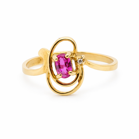 9ct Gold Ruby and Diamond Ring