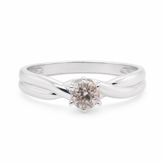 9ct White Gold and Natural Harts Range Zircon