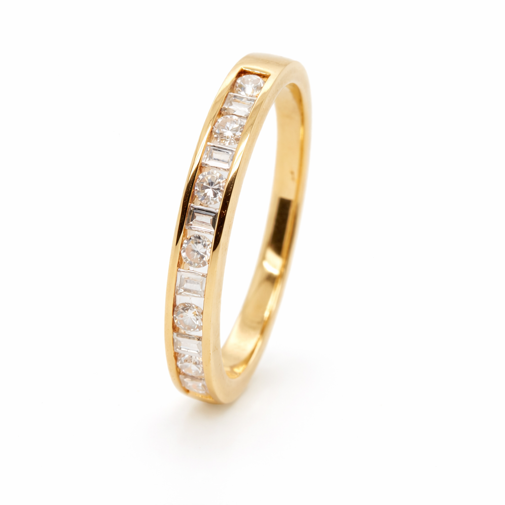 18ct Yellow Gold Diamond Wedding Band