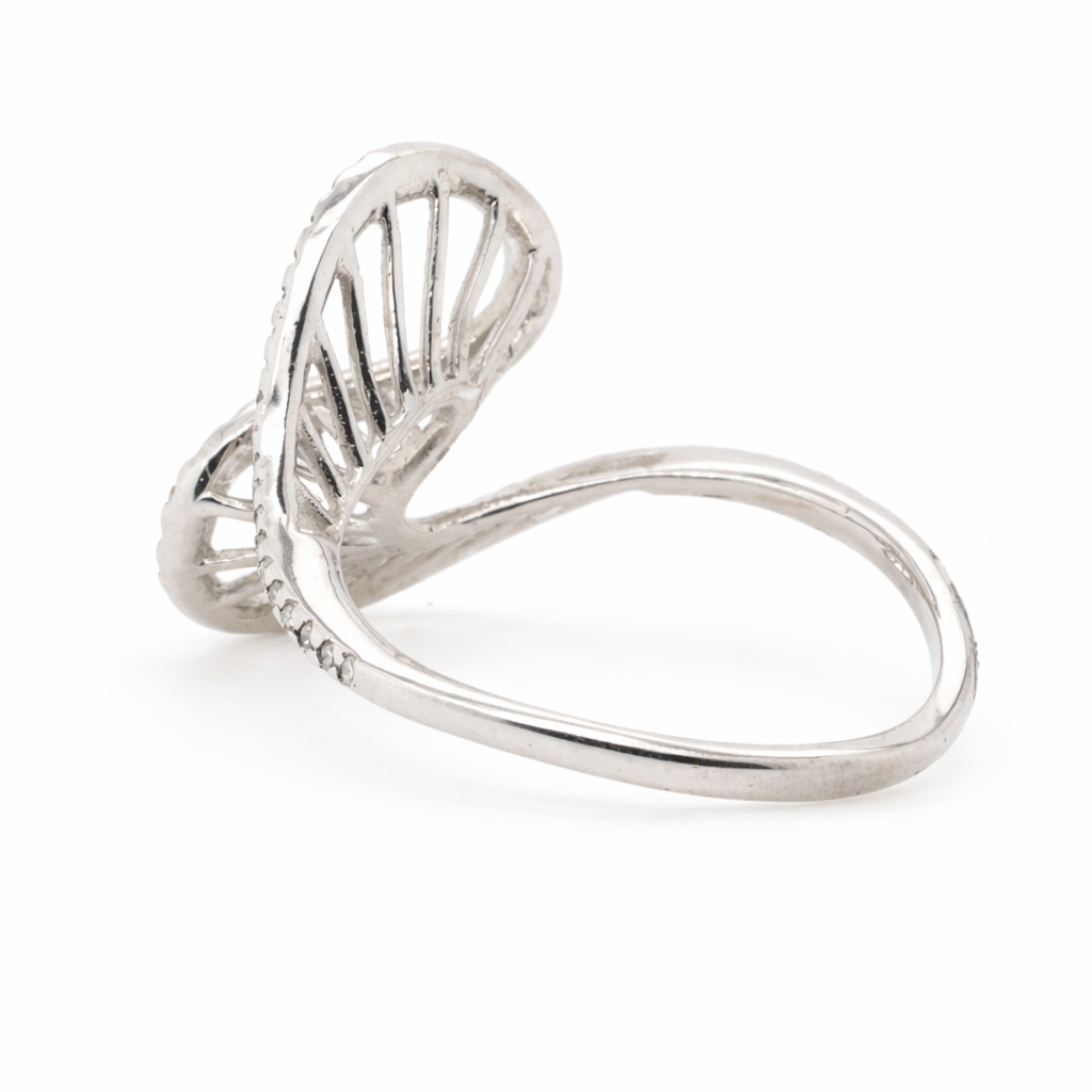 9ct White Gold Diamond Dress Ring