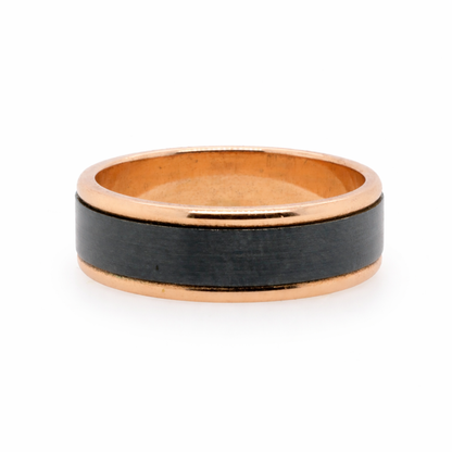 9ct Rose Gold and Zirconium Wedder