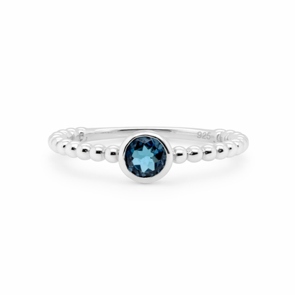 8ct White Gold Bezel set Topaz