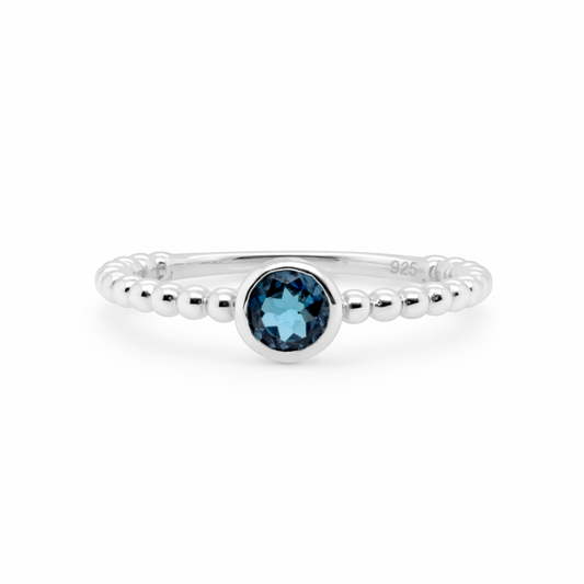 8ct White Gold Bezel set Topaz