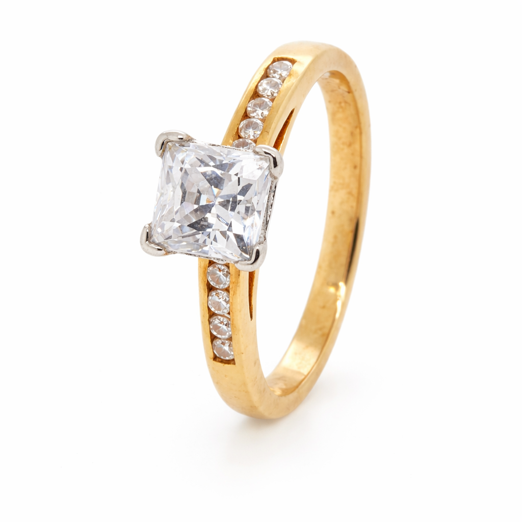 9ct Yellow Gold and CZs
