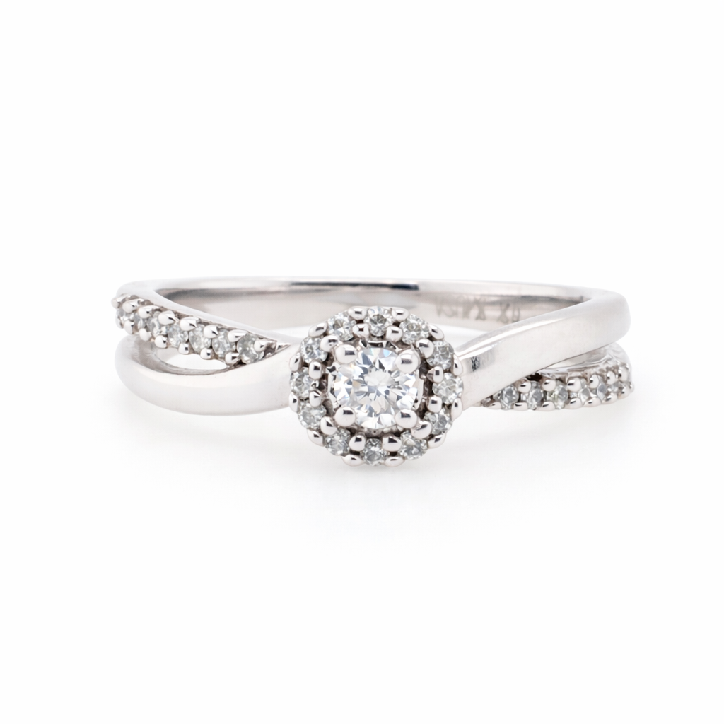 10ct White Gold and Diamonds
