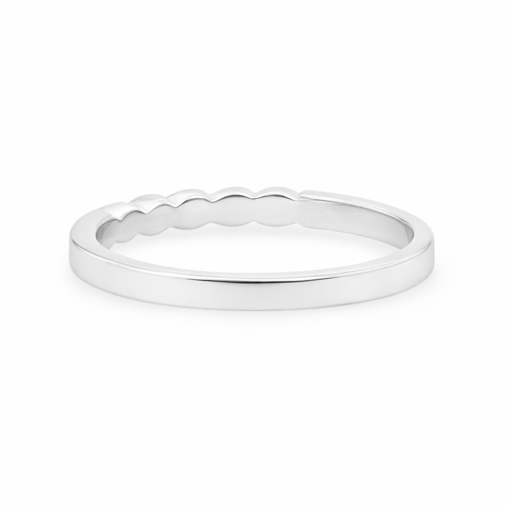 9ct White Gold Natural&nbsp; Diamond Band