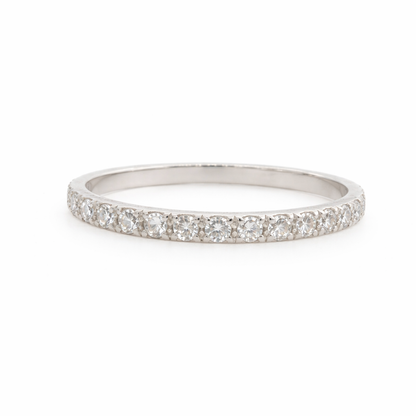18ct White Gold Diamond Band