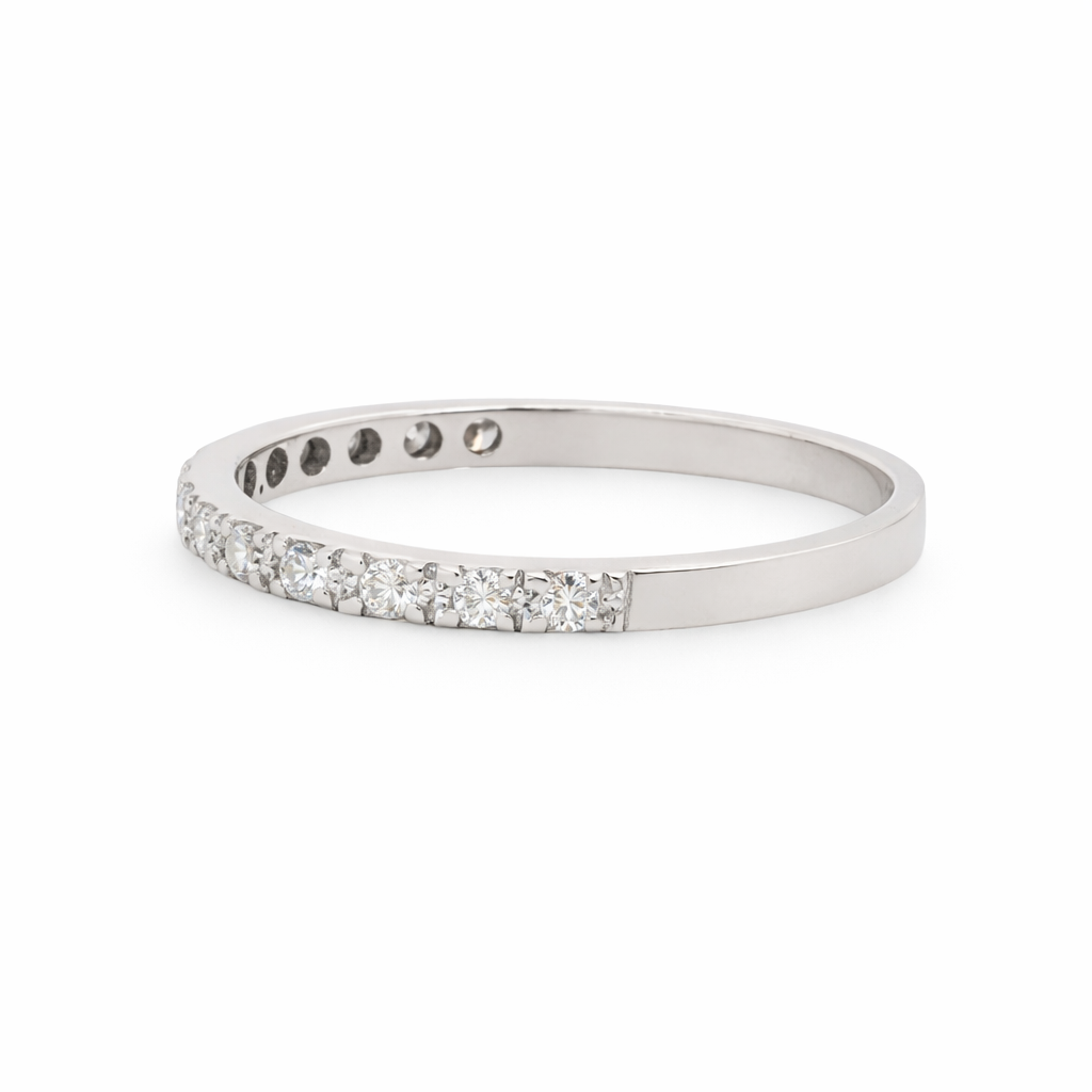 18ct White Gold Diamond Band