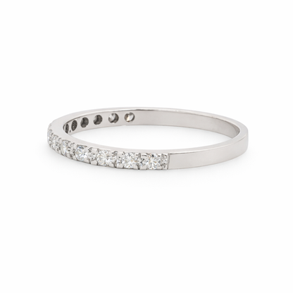 18ct White Gold Diamond Band