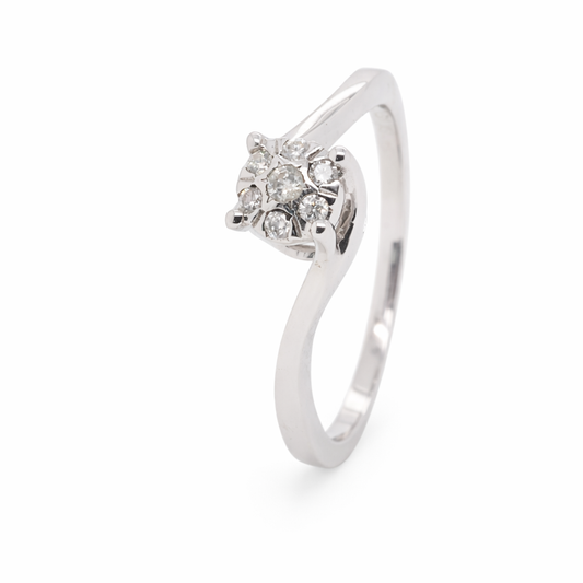 10ct White Gold Diamond Ring