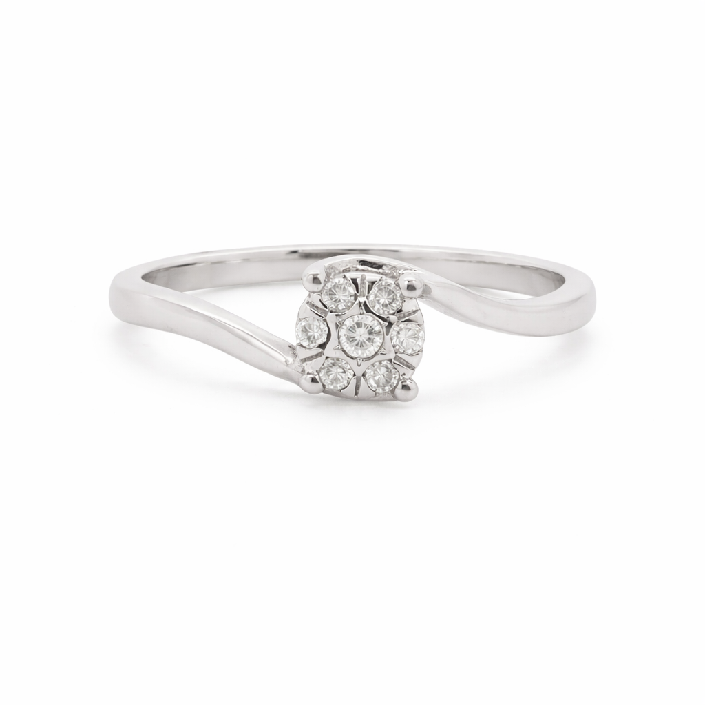 10ct White Gold Diamond Ring