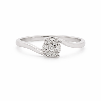 10ct White Gold Diamond Ring