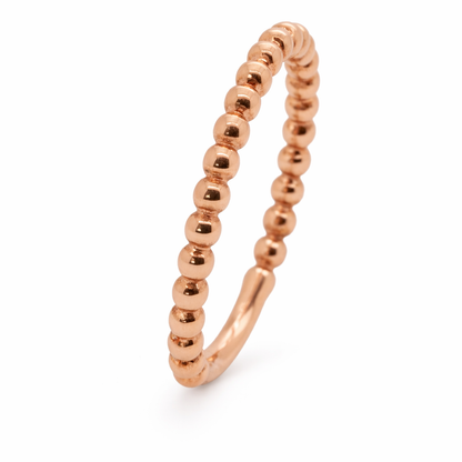 9ct Rose Gold Beaded Band