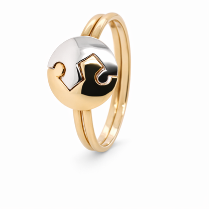 9ct Yellow, White Gold Ring
