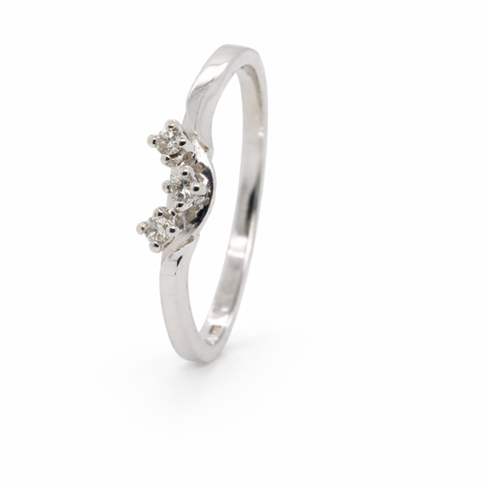 9ct White Gold Eternity Ring with&nbsp; Diamonds