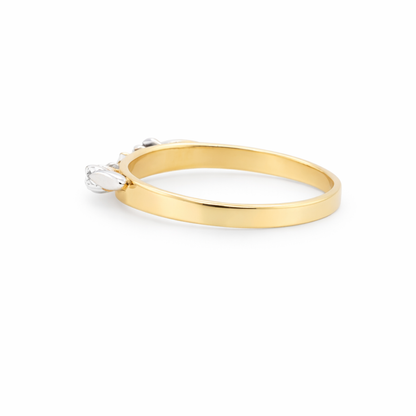 9ct Yellow and White Gold Eternity Ring with Diamonds