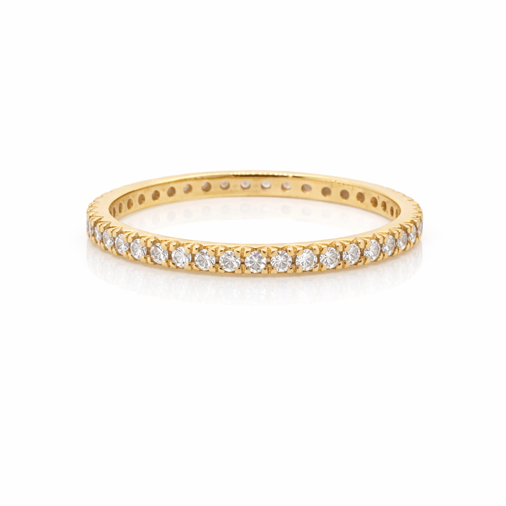 18ct Yellow Gold Handmade Diamond Eternity/Wedder