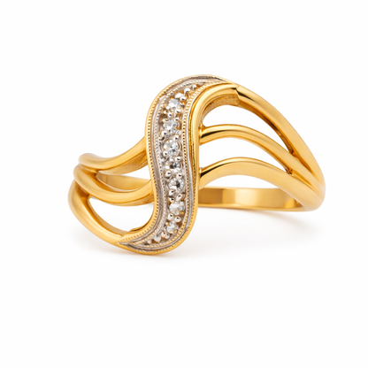 9ct Pave Set Diamond Ring