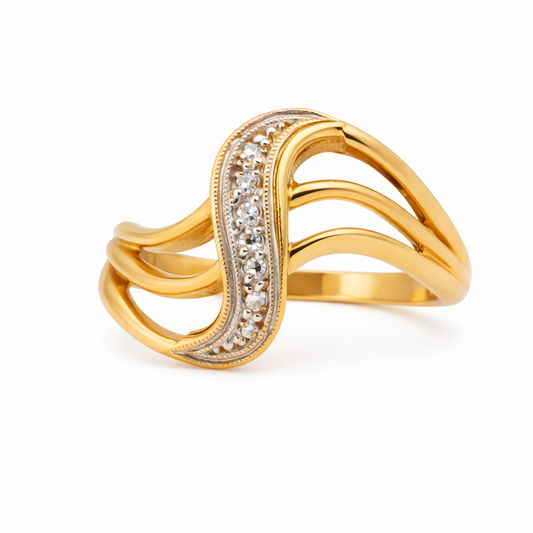 9ct Pave Set Diamond Ring