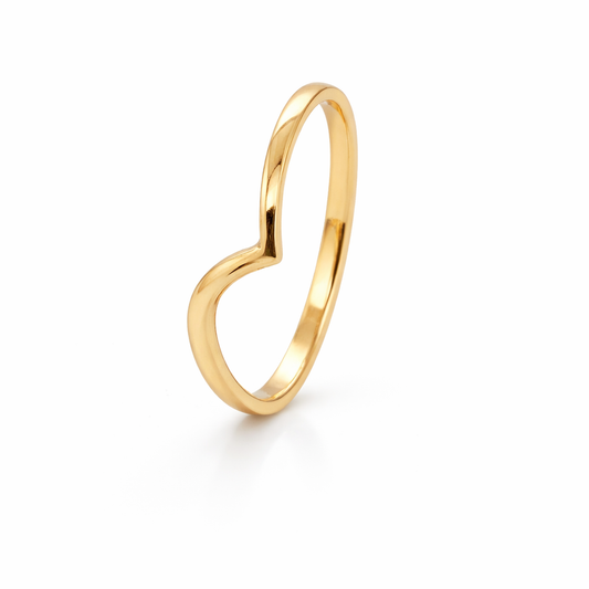 9ct Yellow Gold Curved Ban