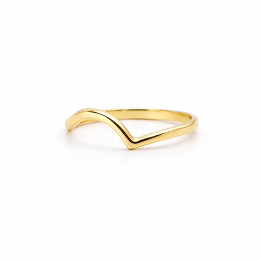 9ct Yellow Gold Curved Ban