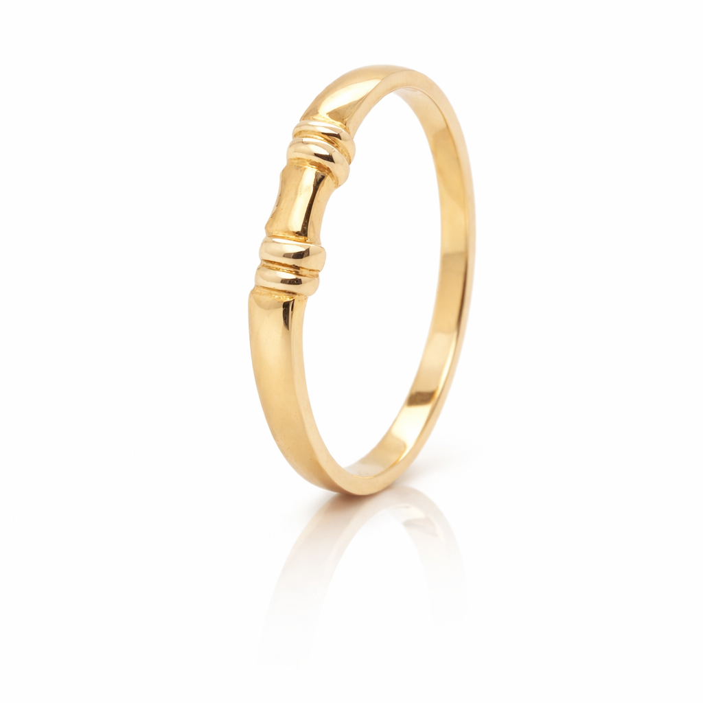 9ct Gold Band with Claw Cutouts
