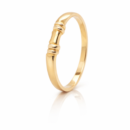 9ct Gold Band with Claw Cutouts