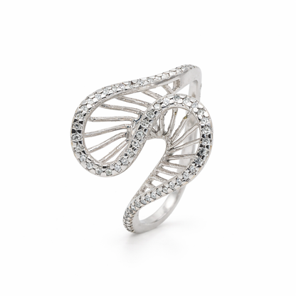 9ct White Gold Diamond Dress Ring