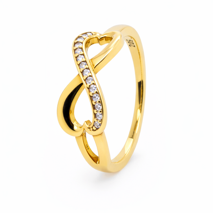 9ct Gold and CZ Infinity Ring