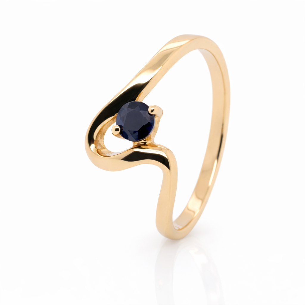 9ct Yellow Gold and Sapphire Ring