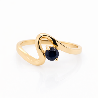 9ct Yellow Gold and Sapphire Ring
