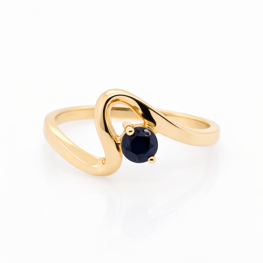 9ct Yellow Gold and Sapphire Ring