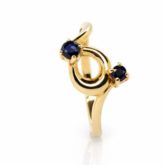 9ct Gold Dress ring with Sapphires