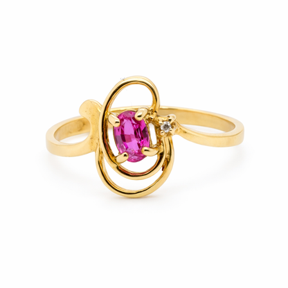 9ct Gold Ruby and Diamond Ring