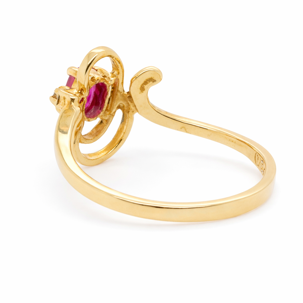 9ct Gold Ruby and Diamond Ring