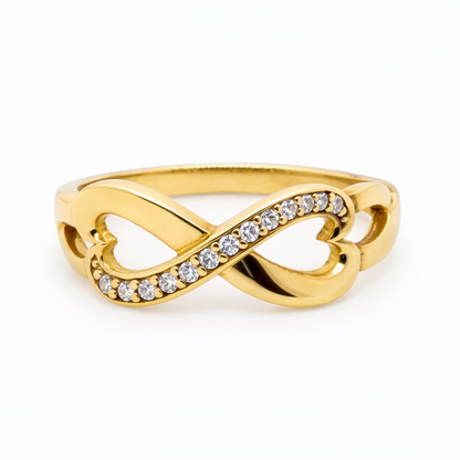 9ct Gold and CZ Infinity Ring