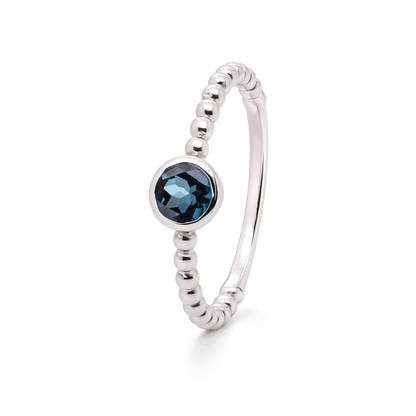8ct White Gold Bezel set Topaz