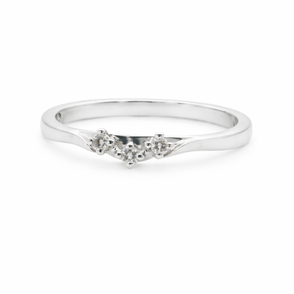 9ct White Gold Eternity Ring with&nbsp; Diamonds
