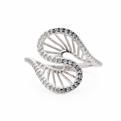 9ct White Gold Diamond Dress Ring