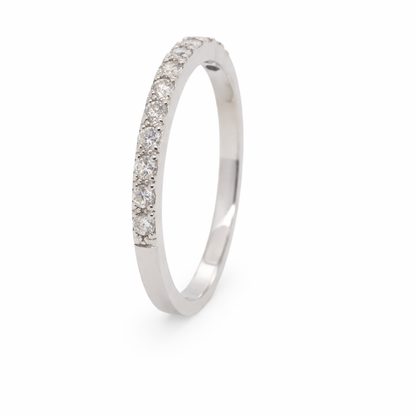 18ct White Gold Diamond Band