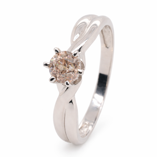 9ct White Gold and Natural Harts Range Zircon