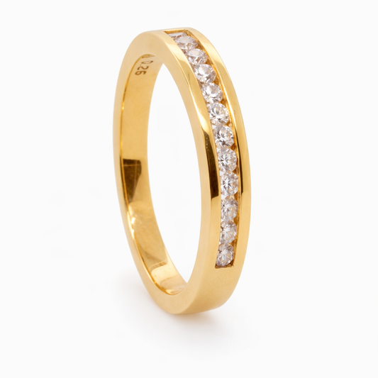 18ct Yellow Gold Channel Set Diamond Wedder