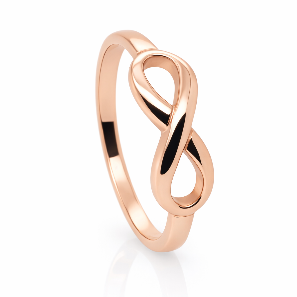 9ct Rose Gold Infinity Ring