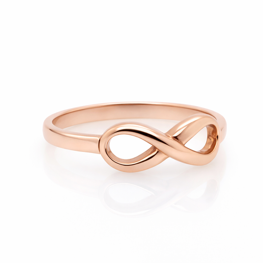 9ct Rose Gold Infinity Ring